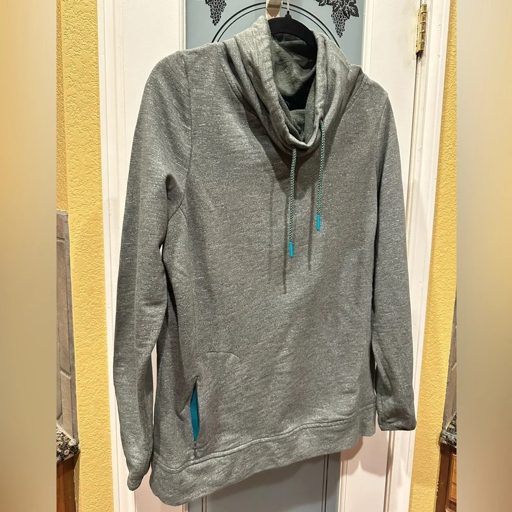 The North Face Gray Sweater with Cowl Neck size XL